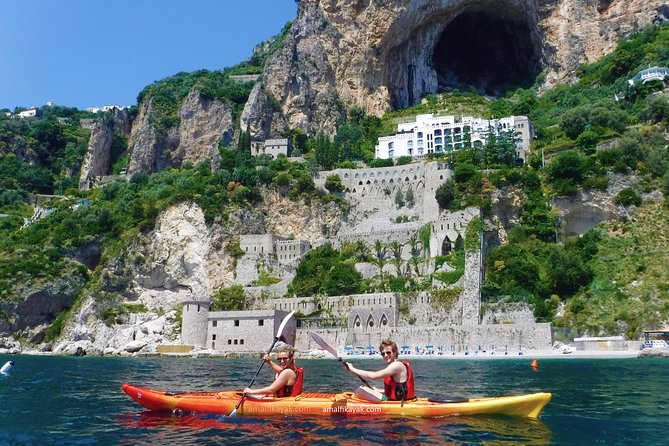 Amalfi Coast Kayak Tour: Explore Caves, Arches & Hidden Beaches - Swimming, snorkeling, and a beach break