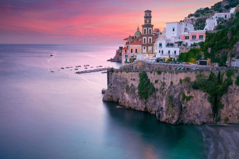 Amalfi: Sunset Boat Tour with Fruit and Drinks - Swimming near Praiano as the light changes