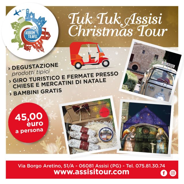 Assisi: Panoramic Tuk Tuk Tour - Santa Chiara and the eastern side of Assisi