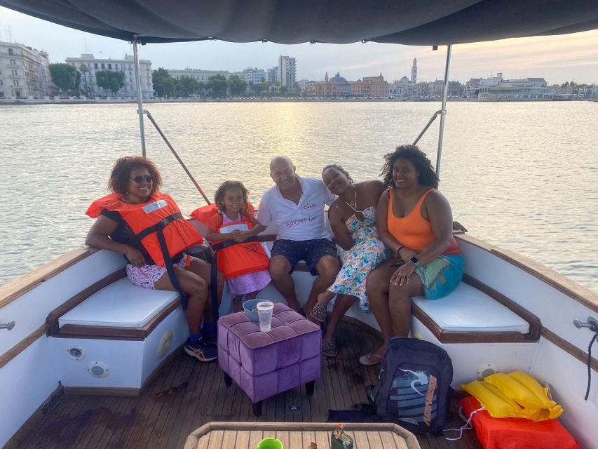 Bari by boat: admire the city from the sea with Aperitivo - Aperitivo with Bari behind you