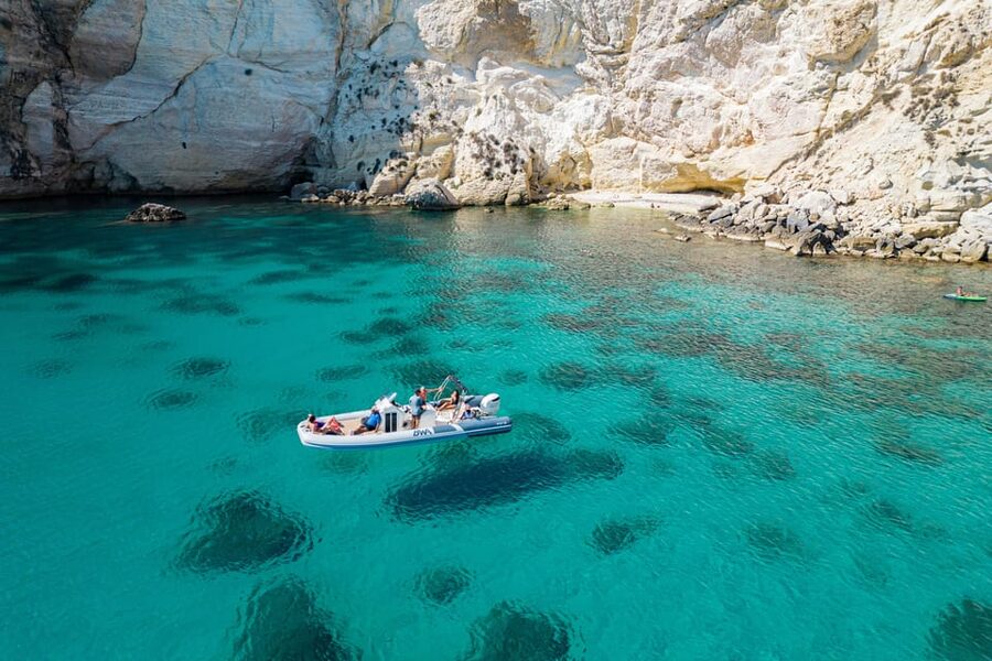 Cagliari: Zodiac Boat Tour, 3-4 SwimStops, Wine & Snorkeling - Cala Mosca: your first swim stop