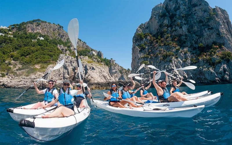 Capri: Caves and Beaches Kayaking Tour with GoPro Photos - The Faraglioni photo stop