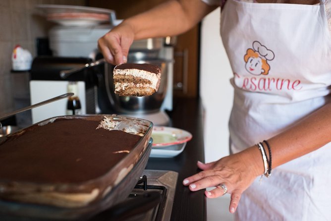 Cesarine: Small group Pasta and Tiramisu class in Varenna - Sitting down to eat your own work