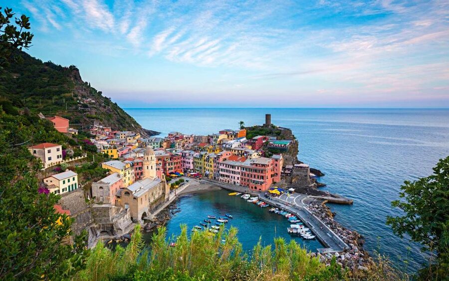 Cinque Terre: Hybrid Boat Tour with Swimming Stop - Riomaggiore closes the coastal sequence