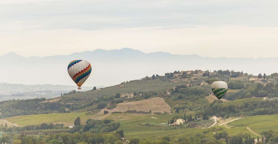 Florence: Balloon Flight Over Tuscany - One hour over vineyards, valleys, and castles