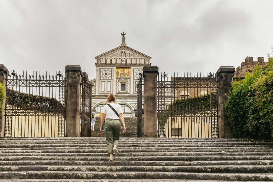 Florence: Countryside Vintage Fiat 500 Driving Tour - The old church and the first photo stop