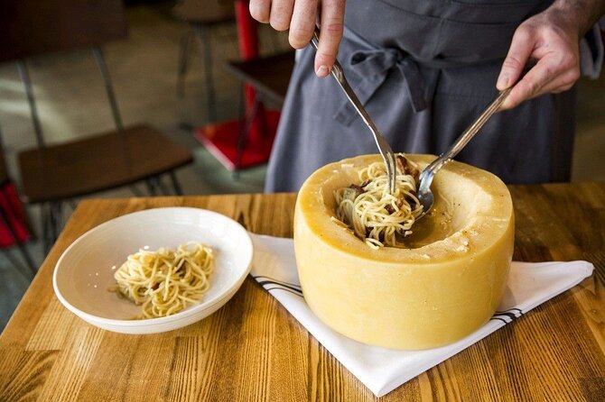 Florence: Flambé Cheese Wheel Truffle Pasta Class & Tiramisù - What happens from 6:25 pm onward