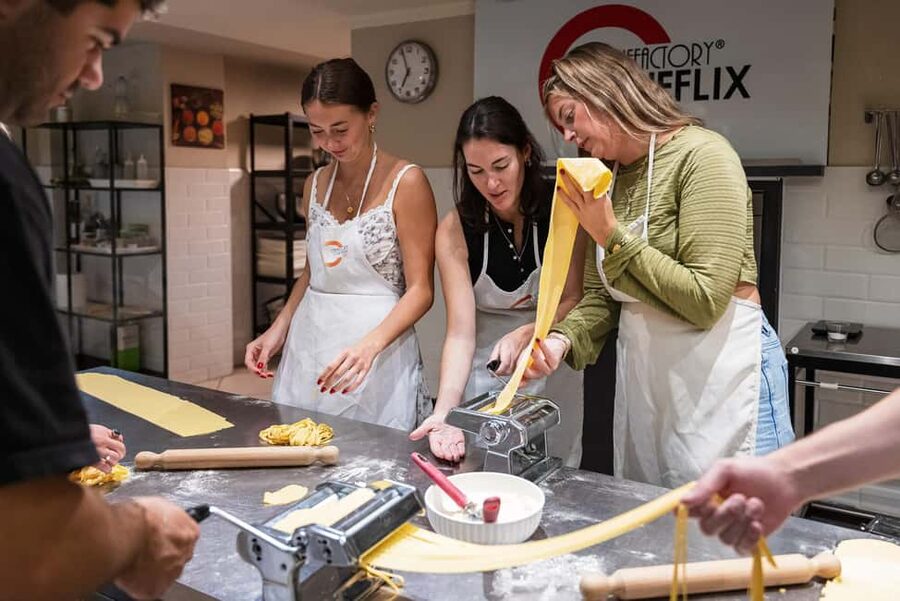 Florence: Handmade Pasta & Dessert Class with Unlimited Wine - Mixing dough, rolling pasta, and learning the basics