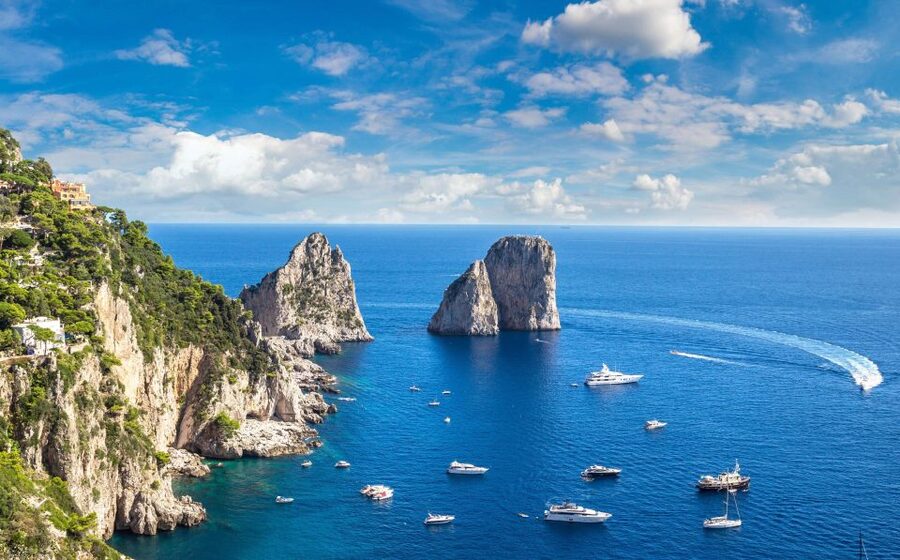 From Amalfi: Capri Island Boat Tour with Snorkeling & Drinks - Capri’s southern coast and the Faraglioni