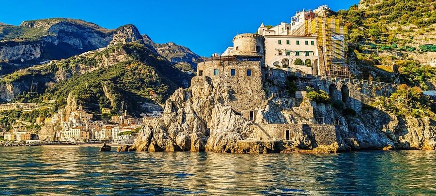 From Amalfi: Coast & Furore Fjord Boat Tour with Swim Break - Praiano and the turn along the coast