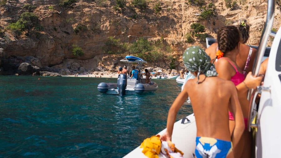 From Arbatax: RIB tour to Cala Mariolu and Cala Goloritzè - Seeing Cala Goloritzè from offshore