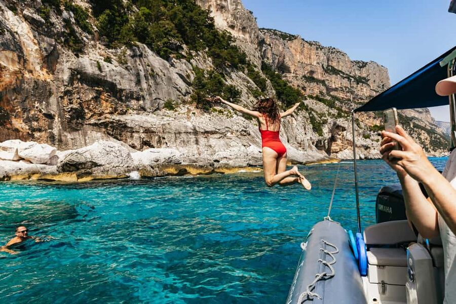 From Cala Gonone: Gulf of Orosei Dinghy Trip - Cala Luna: a strong first beach stop