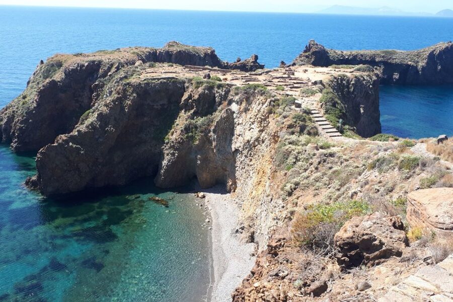 From Lipari: Panarea and Stromboli Cruise with Stops - Leaving Lipari with Monte Rosa and the pumice coast