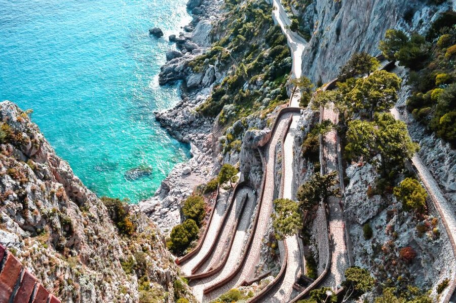 From Naples: Capri Guided Tour with Ferry Tickets & Minibus - Crossing from Naples to Marina Grande