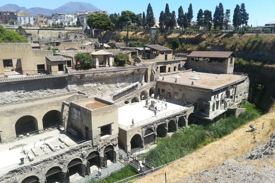From Naples: Pompeii and Herculaneum Tour with Lunch - Transport and the eight-hour schedule