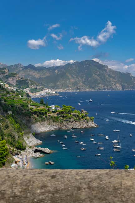From Naples/Salerno: Group Tour to Positano, Amalfi, Ravello - The coastal approach and the Meta viewpoint