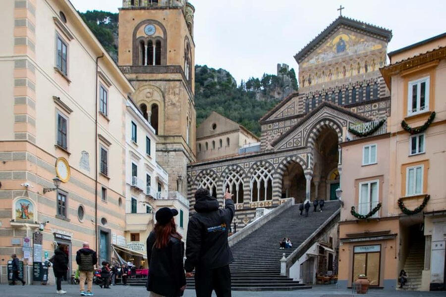 From Naples: Sorrento, Positano and Amalfi Full-Day Tour - The first Positano view