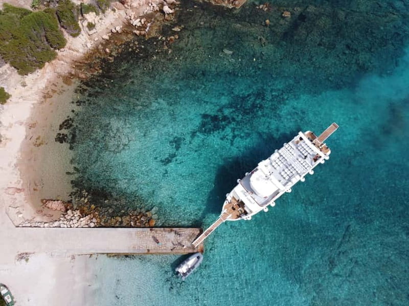 From Palau: 4 stops boat tour to La Maddalena archipelago - Spargi is the day’s best swimming setting