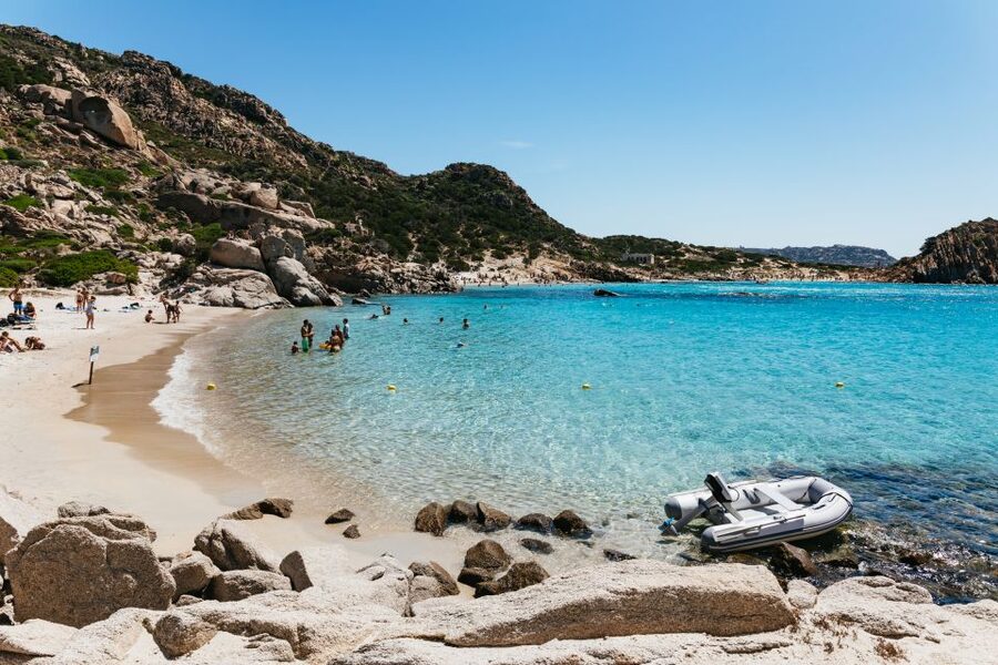 From Palau: La Maddalena Islands Full-Day Trip by Boat - Cala Santa Maria and the second beach break