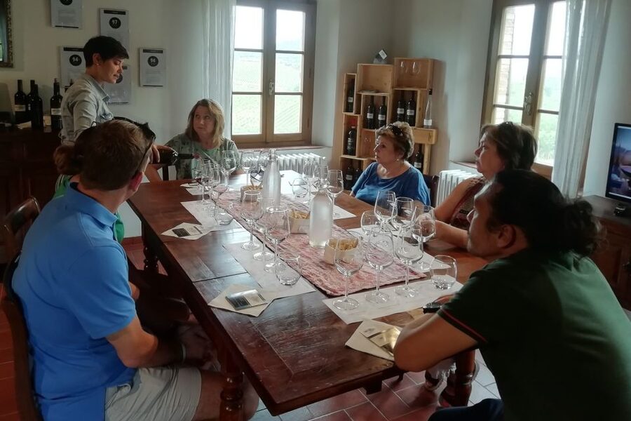 From Siena: Brunello di Montalcino Guided Wine Tour W/ Lunch - First winery: seeing how Brunello is made