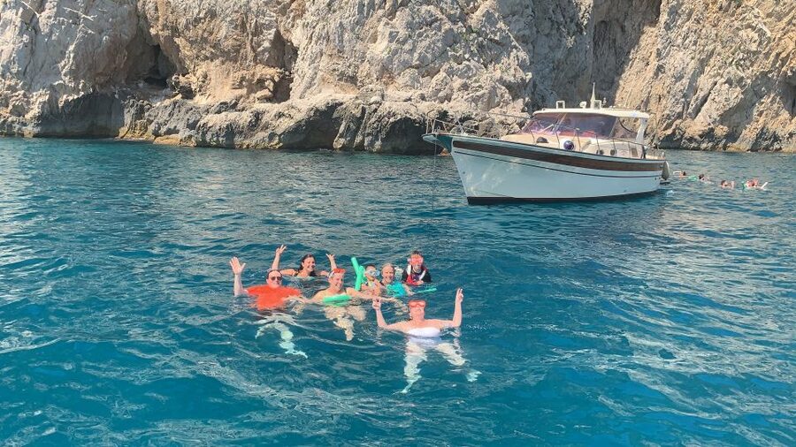 From Sorrento: Amalfi Coast Full-Day Trip by Boat - Leaving Sorrento and crossing toward Nerano
