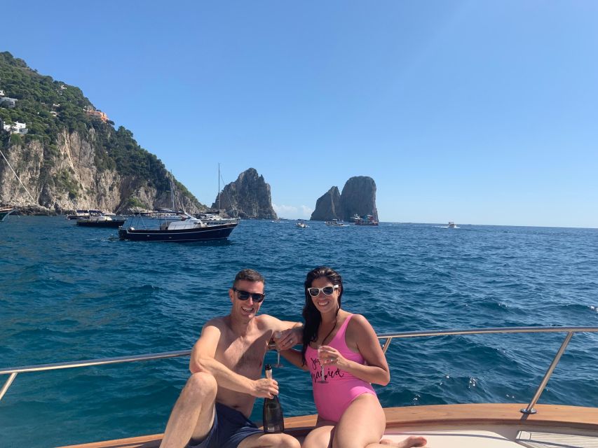 From Sorrento: Capri Island Day Trip with Boat Cruise - Swimming near Capri, with snacks and drinks on board