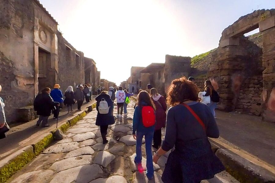 From Sorrento: Pompeii and Vesuvius Guided Tour with Lunch - Timing, pickup points, and the return to Sorrento
