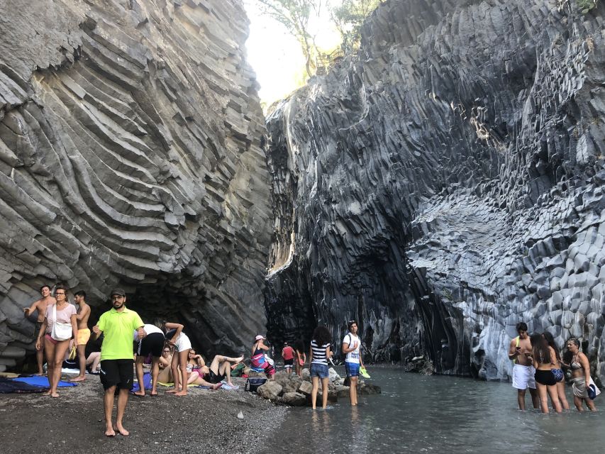 From Taormina: Full-Day Etna, Wine & Alcantara Canyons Tour - Seeing the Alcantara Canyons after Etna