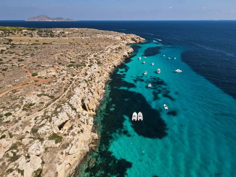 From Trapani: Egadi Islands Favignana & Levanzo Cruise - Bue Marino and the old tuff quarries