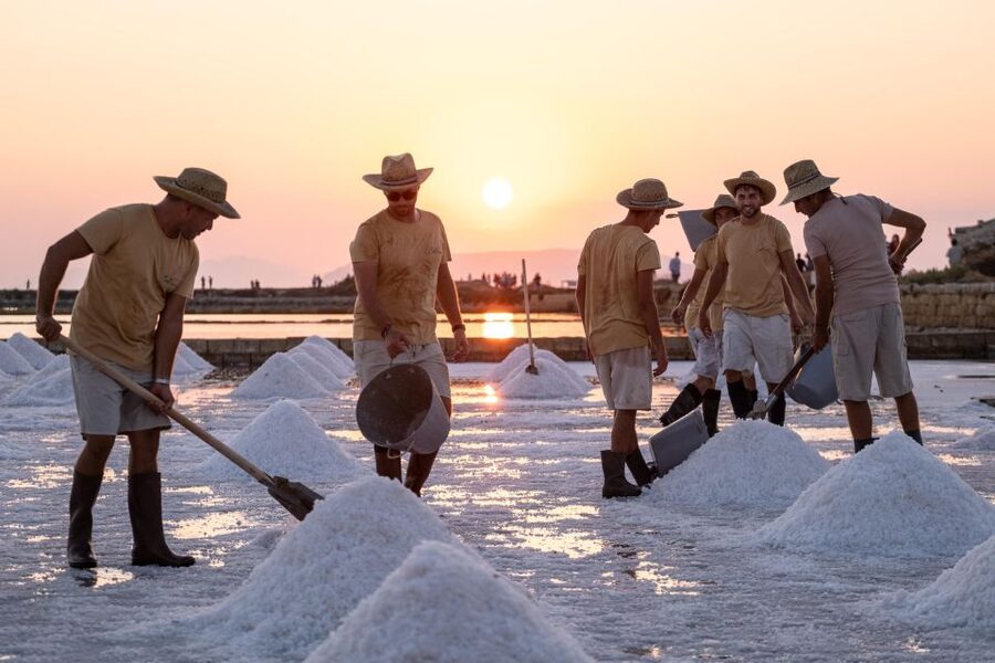 Guided tour of the Trapani Salt Pans and Salt Museum - Walking the salt pans and reading the colors