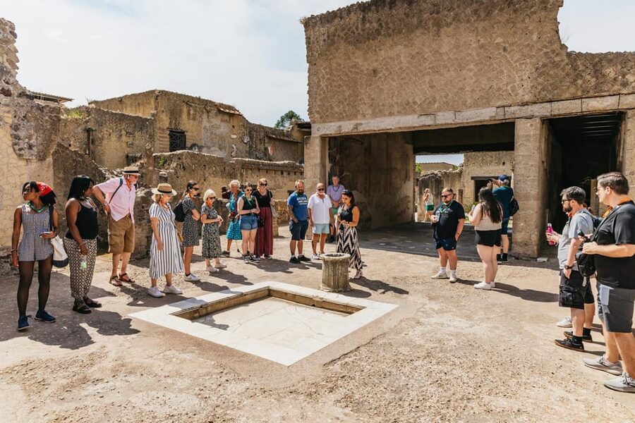 Herculaneum: Skip-the-Line Guided Tour with Archaeologist - Casa dei Cervi and the homes of the wealthy