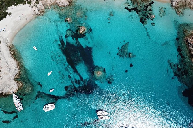 Luxury catamaran from Porto Rafael-Palau to the Maddalena Archipelago - Pink Beach: a protected view from the sea