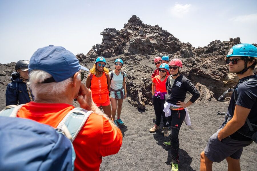 Mount Etna: Guided Volcano Summit Hiking Tour with Cable Car - Lava channels, tunnels, and the route toward the summit