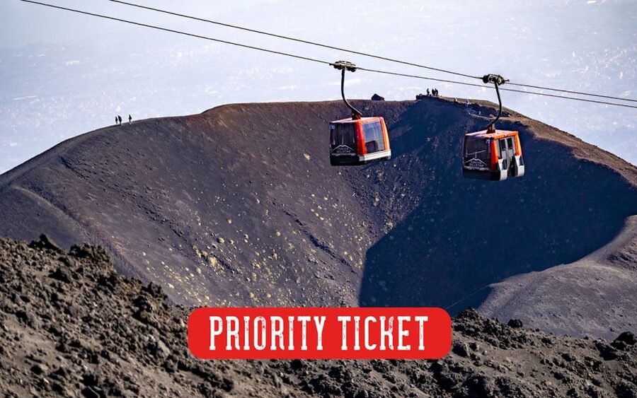 Mount Etna: Return Funivia dell'Etna Cable Car Ticket - What you see from the upper station