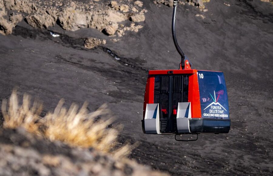 Mount Etna: Roundtrip Cable Car and 4x4 Bus Ticket - The cable car gives you the first big change in scenery