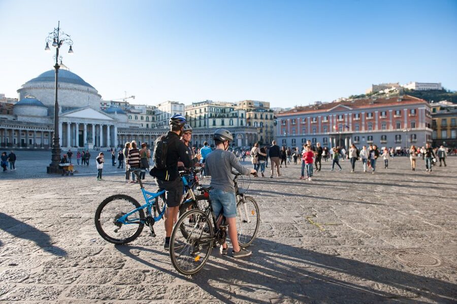 Naples: City Highlights Guided Bike Tour - Piazza del Plebiscito and the royal quarter