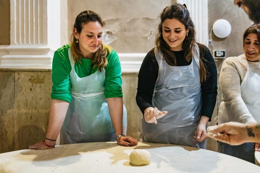 Naples: Pizza-Making Workshop with Drink and Appetizer - San Marzano sauce, mozzarella, and basil