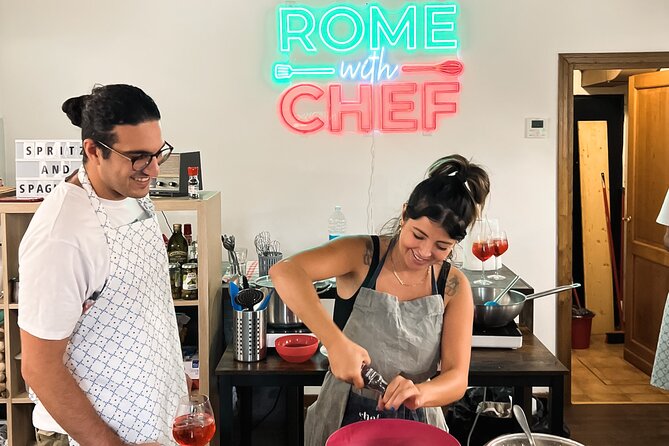 Pasta Cooking Class Near the Colosseum with 3 Spritz Cocktails - Making fresh fettuccine by hand