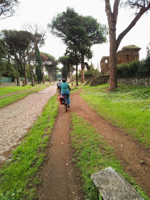 Rome: Appian Way & Catacomb Sunset E-bike Tour with Aperitif - The Aqueducts at sunset