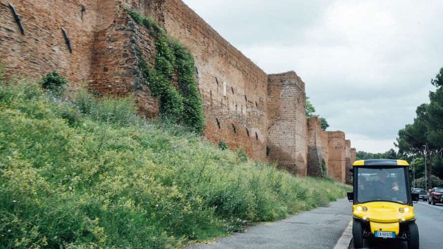 Rome: Appian Way Golf Cart Tour with Roman Catacombs Entry - Riding out on the ancient Appian Way