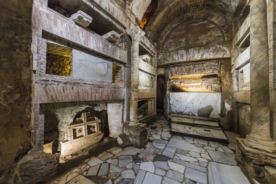 Rome: Catacomb of St. Callixtus and Appian Way Guided Tour - Transport, timing, and comfort