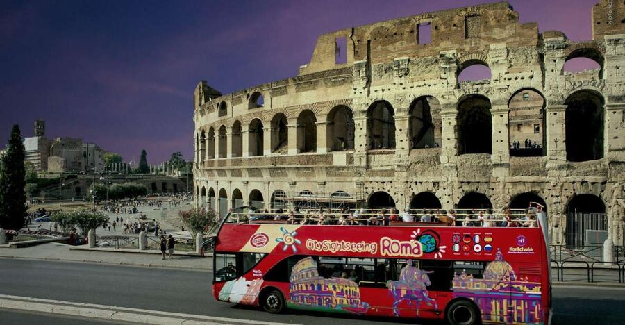 Rome: City Highlights Open-Top Bus Night Tour - Rome After Dark, Without the Footwork