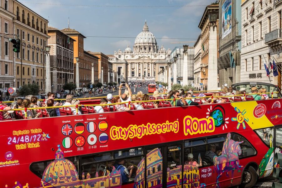 Rome: City Sightseeing Hop-on Hop-off Bus with Audioguide - Piazza Barberini and the return to Termini