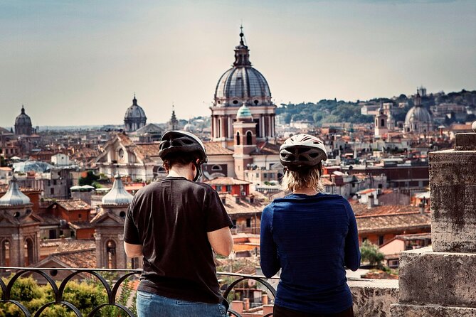 Rome City Small Group Bike Tour with quality Cannondale EBike - Capitoline Hill and the Roman Forum view