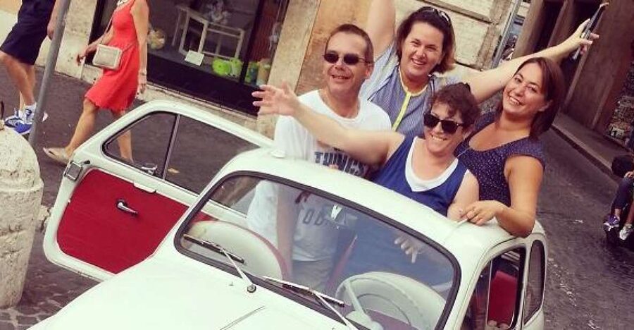 Rome Driving Tour By Vintage Fiat 500 - Starting beside the Colosseum