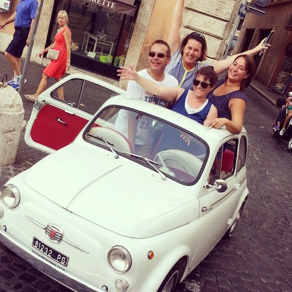 Rome Driving Tour By Vintage Fiat 500 - Colosseum, Arch of Constantine, and Circus Maximus