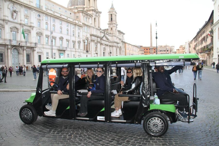 Rome: Golf Cart Tour with Artisanal Gelato Tasting - The Colosseum and Arch of Constantine