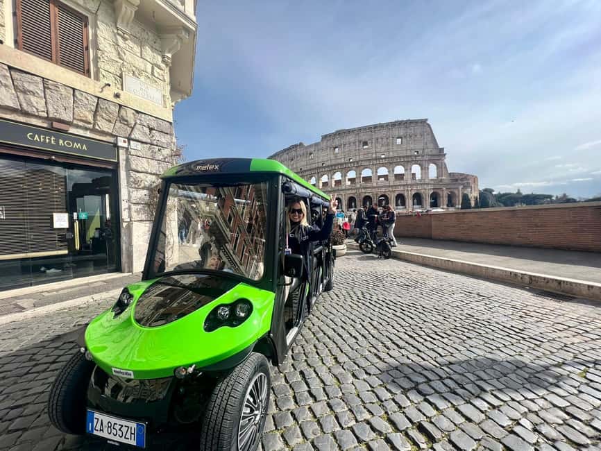 Rome: Golf Cart Tour with Artisanal Gelato Tasting - Meeting near the Colosseum