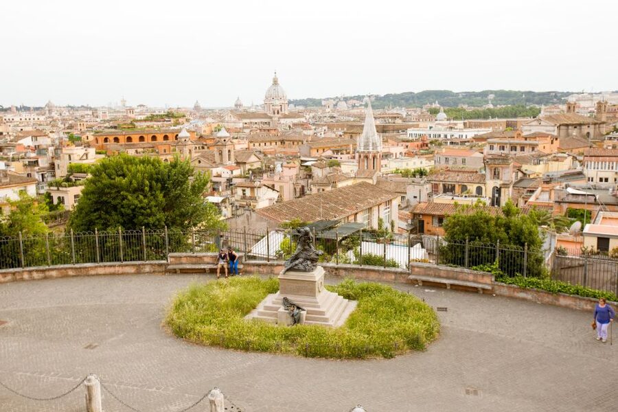 Rome: Guided City Center Evening Sightseeing Walking Tour - Sunset over Rome from Pincio Terrace