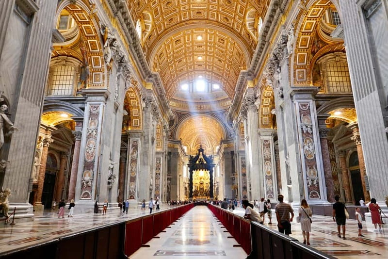 Rome: Guided Tour of St. Peter's Basilica, Grottoes & Square - Inside St. Peter’s Basilica: marble, mosaics, and scale